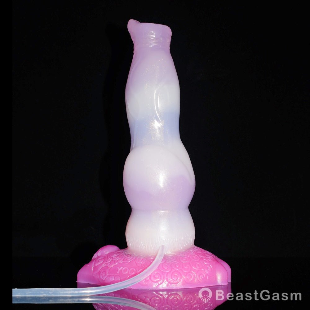 Punch Pink Ejaculating Dog Dildo – Knot Fantasy for Deep Pleasure - BeastGasm