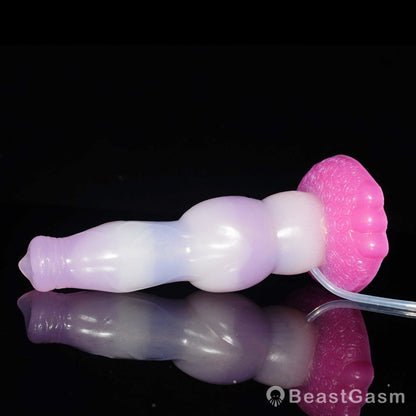 Punch Pink Ejaculating Dog Dildo – Knot Fantasy for Deep Pleasure - BeastGasm