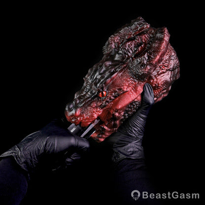 Pyrothrax Dragon Head Silicone Masturbator – Dark Fantasy 🐉🔥 - BeastGasm
