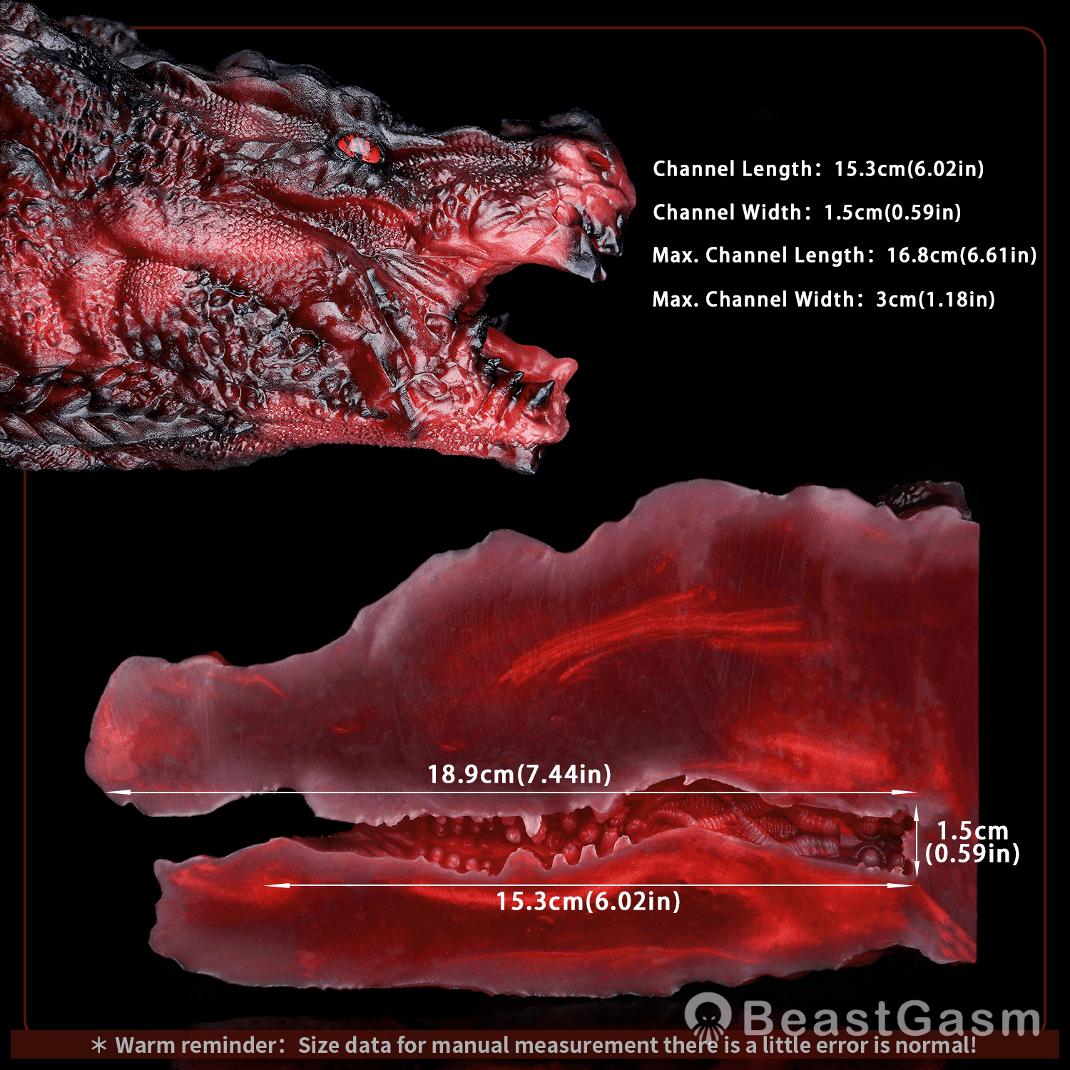 Pyrothrax Dragon Head Silicone Masturbator – Dark Fantasy 🐉🔥 - BeastGasm