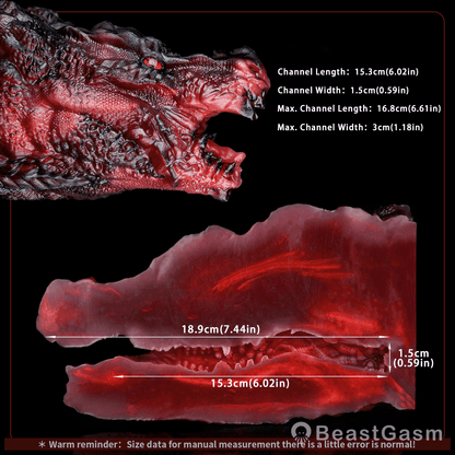 Pyrothrax Dragon Head Silicone Masturbator – Dark Fantasy 🐉🔥 - BeastGasm