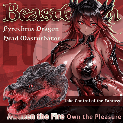 Pyrothrax Dragon Head Silicone Masturbator – Dark Fantasy 🐉🔥 - BeastGasm