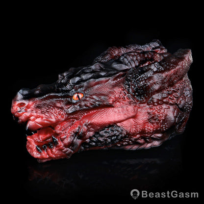 Pyrothrax Dragon Head Silicone Masturbator – Dark Fantasy 🐉🔥 - BeastGasm