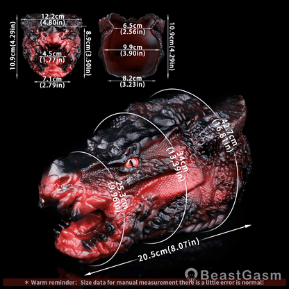 Pyrothrax Dragon Head Silicone Masturbator – Dark Fantasy 🐉🔥 - BeastGasm