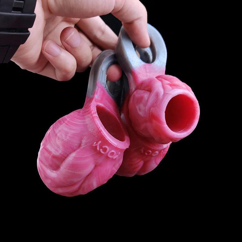 Raafe - Dog Knot Penis Enlargement Scrotum Cock Ring - BeastGasm