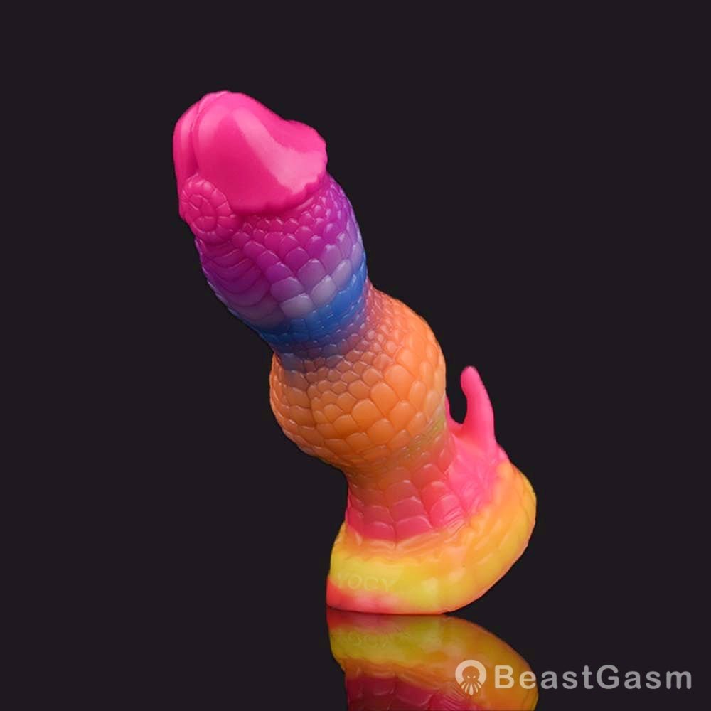 Rainbow Dragon Dildo – Qilin Fantasy Toy for Beginners - BeastGasm
