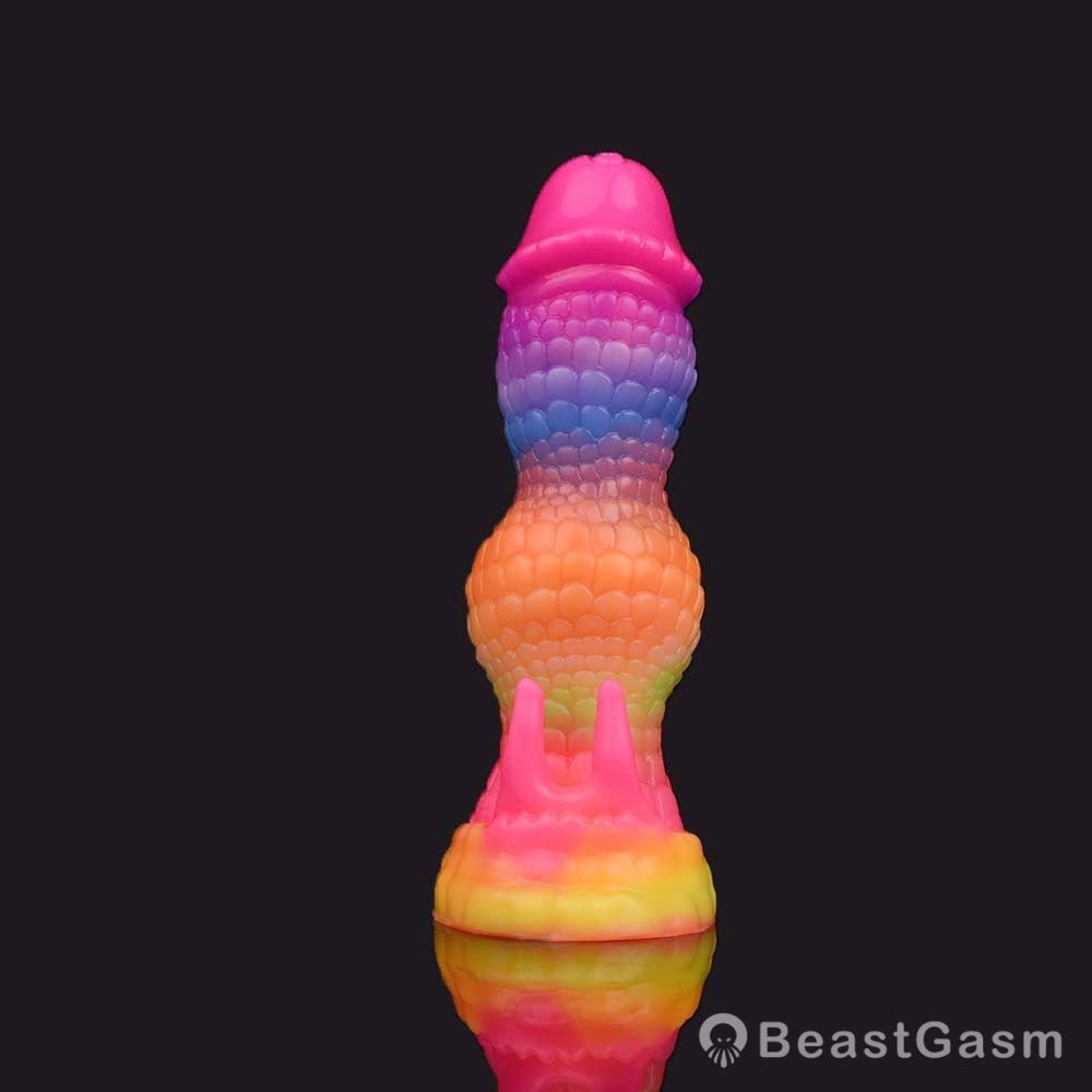 Rainbow Dragon Dildo – Qilin Fantasy Toy for Beginners - BeastGasm