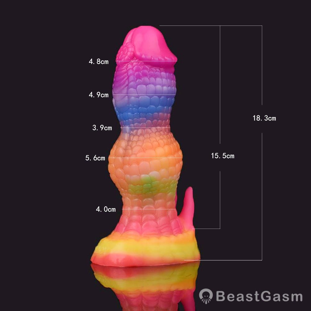 Rainbow Dragon Dildo – Qilin Fantasy Toy for Beginners - BeastGasm