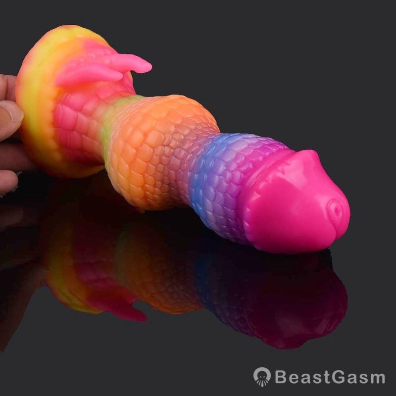 Rainbow Dragon Dildo – Qilin Fantasy Toy for Beginners - BeastGasm