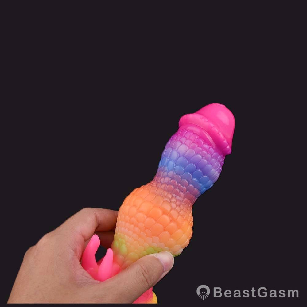 Rainbow Dragon Dildo – Qilin Fantasy Toy for Beginners - BeastGasm