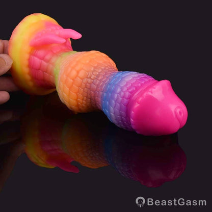 Rainbow Dragon Dildo – Qilin Fantasy Toy for Beginners - BeastGasm