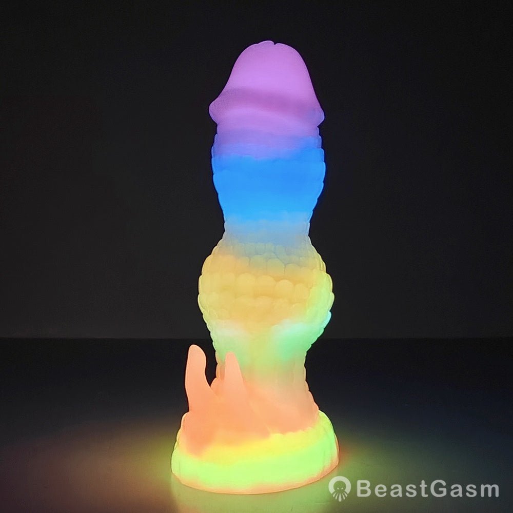 Rainbow Dragon Dildo – Qilin Fantasy Toy for Beginners - BeastGasm