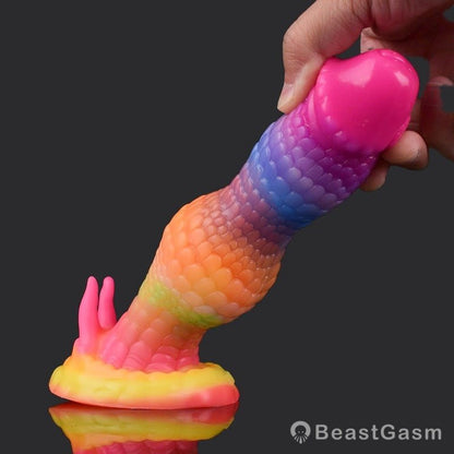 Rainbow Dragon Dildo – Qilin Fantasy Toy for Beginners - BeastGasm