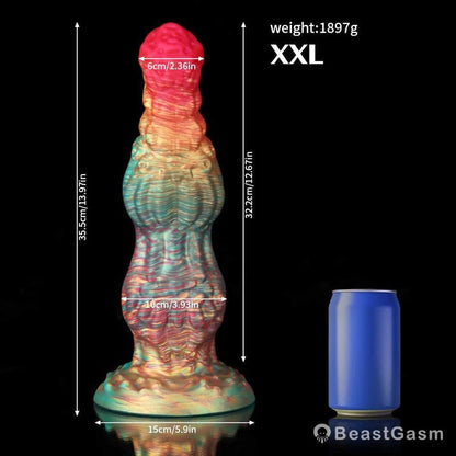 Rainbow Knot Dildo – Colorful Kink & Deep Delight - BeastGasm