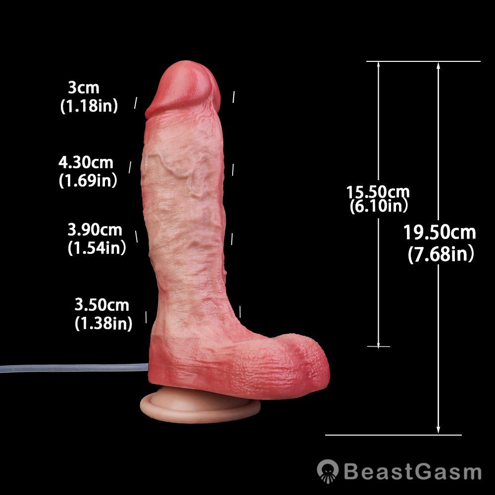 Real - Feel Inflatable Squirting Dildo – Bigger, Deeper, Wilder - BeastGasm