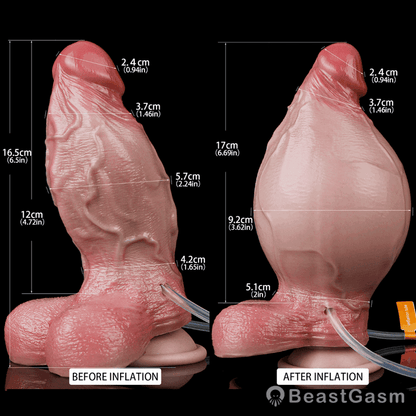 Realistic 6” Inflatable Squirting Dildo – Caesar by BeastGasm - BeastGasm