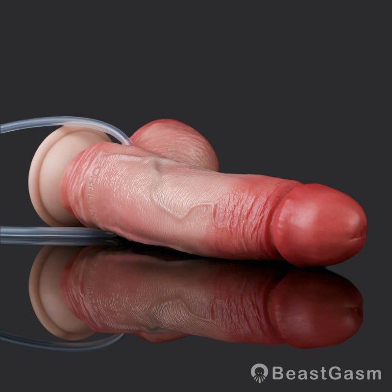 Realistic 7 Inch Squirting Inflatable Dildo – Body - Safe Silicone Toy - BeastGasm