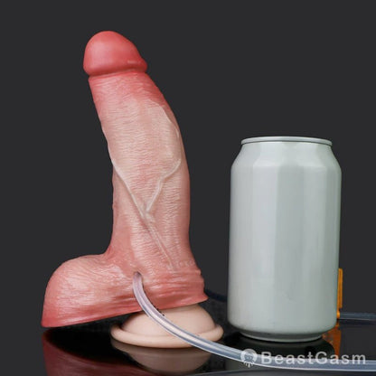 Realistic 7 Inch Squirting Inflatable Dildo – Body - Safe Silicone Toy - BeastGasm