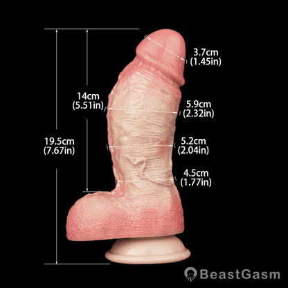 Realistic 7.5 Inch Dildo – Lifelike Detail in Body - Safe Silicone - BeastGasm