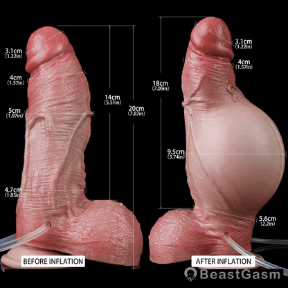 Realistic 7.5” Inflatable Squirting Dildo with Veins – Maximus Toy - BeastGasm