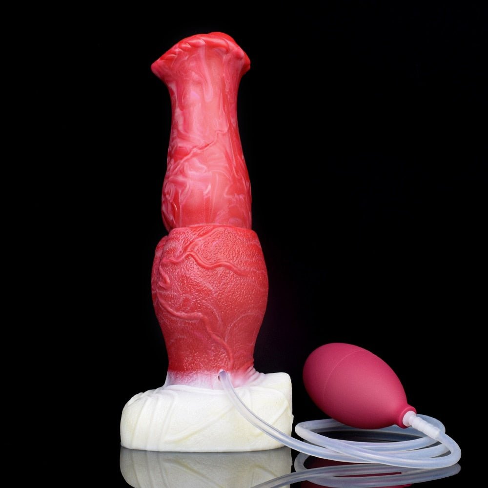 🐴 Realistic Caesar 9.17 - Inch Ejaculating Horse Dildo – Thick Knot, Platinum Silicone - BeastGasm