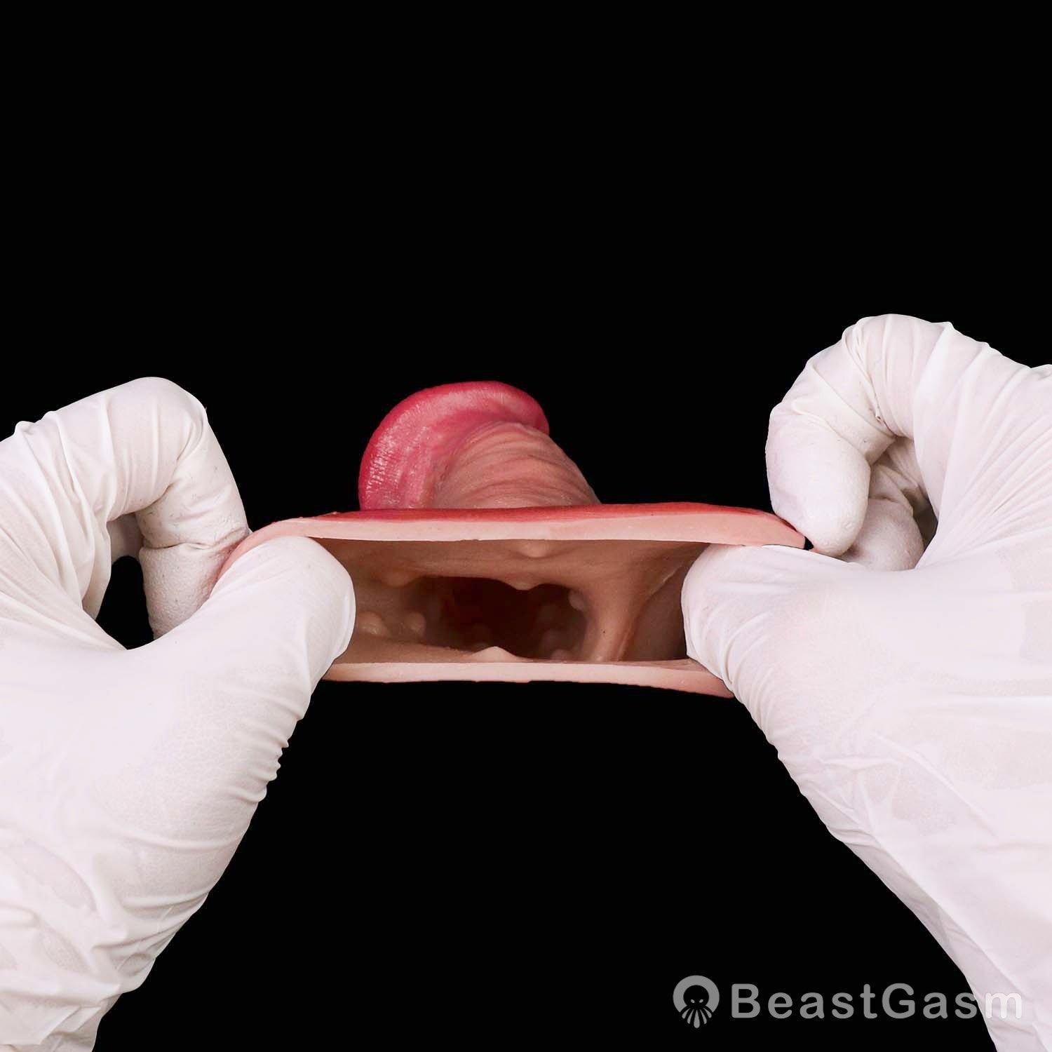 ⚔️ Realistic Cock Sleeve | Dual-Channel Stamina Lock Ring - BeastGasm
