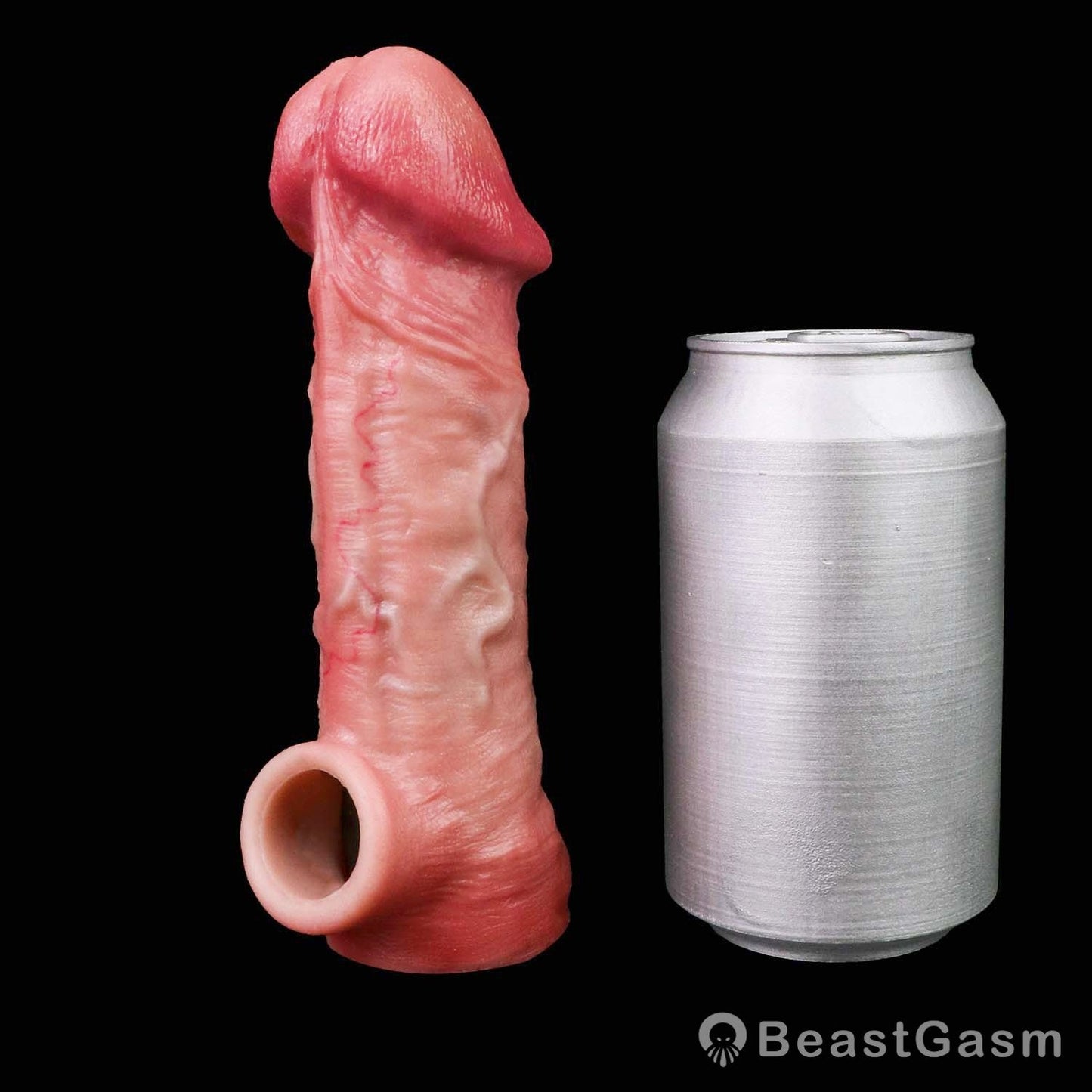 ⚔️ Realistic Cock Sleeve | Dual-Channel Stamina Lock Ring - BeastGasm