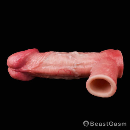⚔️ Realistic Cock Sleeve | Dual-Channel Stamina Lock Ring - BeastGasm