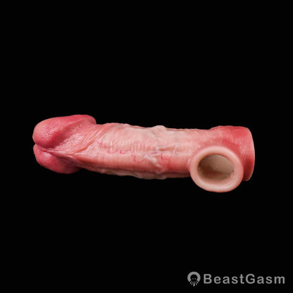 ⚔️ Realistic Cock Sleeve | Dual-Channel Stamina Lock Ring - BeastGasm