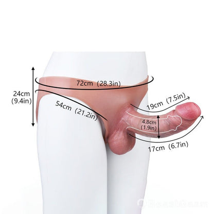 Realistic Cock Sleeve Underwear 🍆 7 - Inch Penis Extender with Balls - BeastGasm