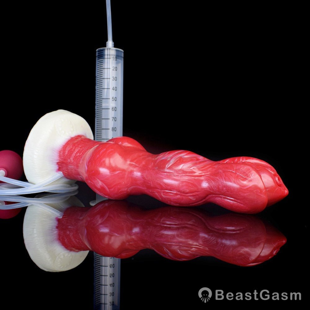 🐕 Realistic Ejaculating Dog Dildo – Thick Knot & Customizable Fun - BeastGasm