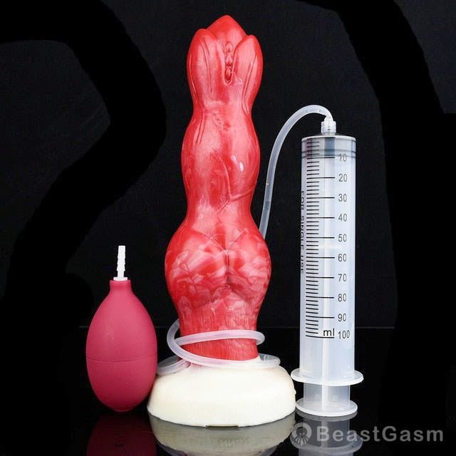 🐕 Realistic Ejaculating Dog Dildo – Thick Knot & Customizable Fun - BeastGasm