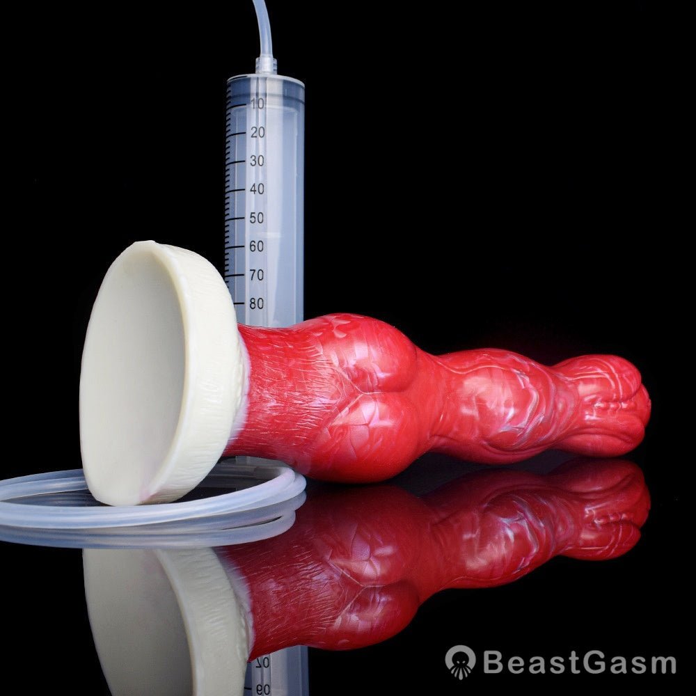 🐕 Realistic Ejaculating Dog Dildo – Thick Knot & Customizable Fun - BeastGasm