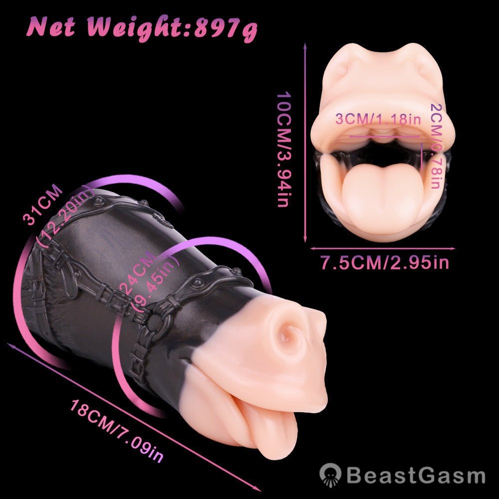 🐴 Realistic Horse Mouth Massager: Heavyweight Fantasy Oral Toy - BeastGasm