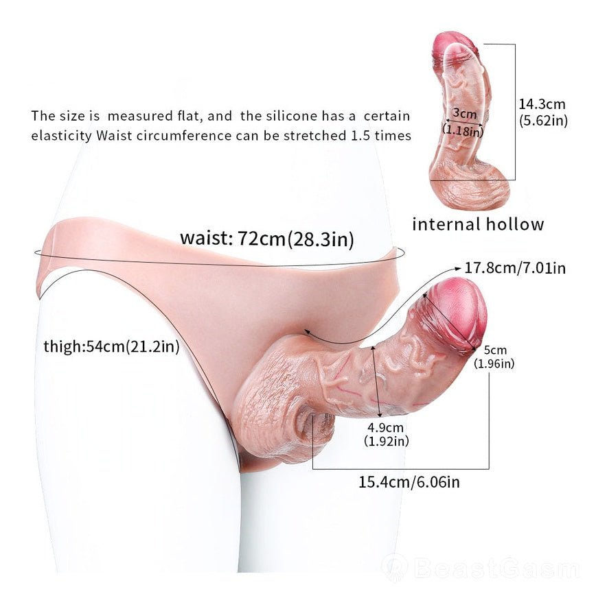 Realistic Penis Sleeve Underwear – Thick Veiny Girth Booster 💥 - BeastGasm