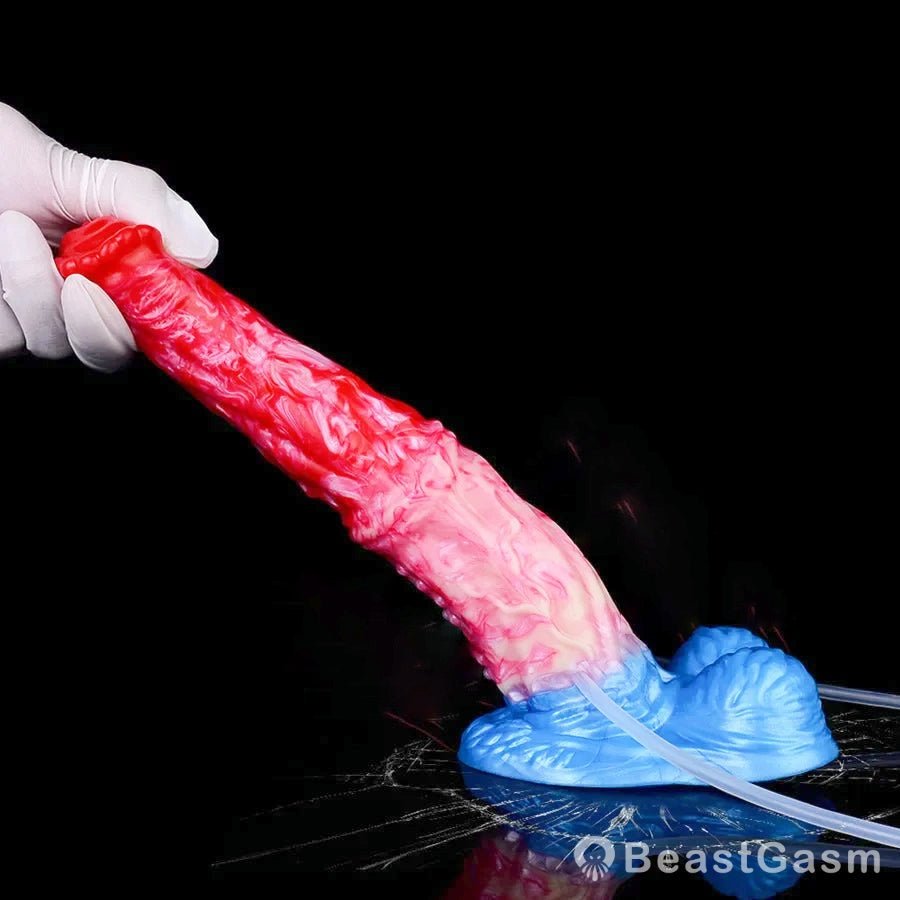 🐴 Red BMW Inflatable Horse Phallus – Adjustable Pleasure Dildo - BeastGasm