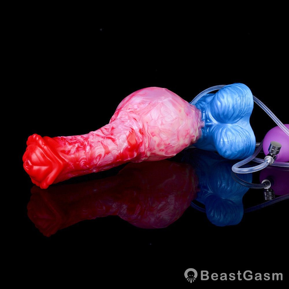 🐴 Red BMW Inflatable Horse Phallus – Adjustable Pleasure Dildo - BeastGasm