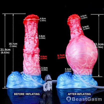 🐴 Red BMW Inflatable Horse Phallus – Adjustable Pleasure Dildo - BeastGasm