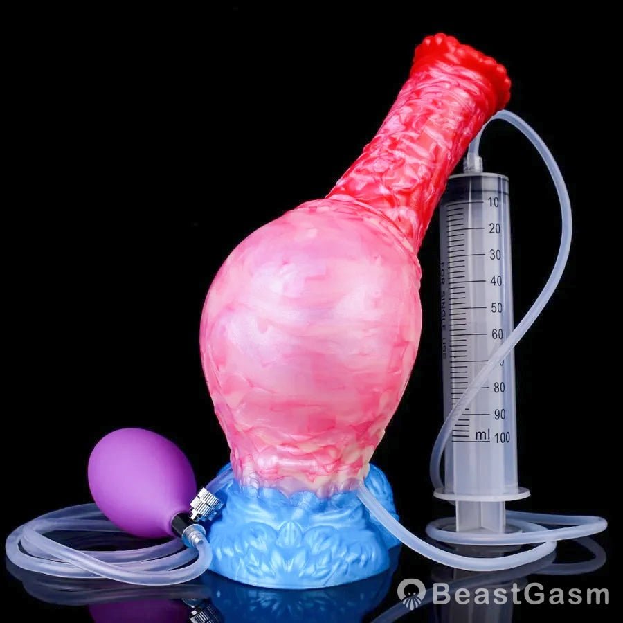 🐴 Red BMW Inflatable Horse Phallus – Adjustable Pleasure Dildo - BeastGasm