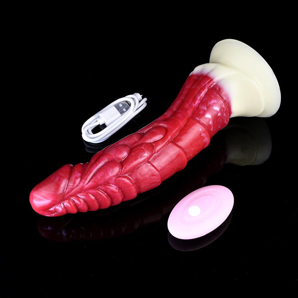 Remote - Controlled Dragon Dildo – 9 - Inch Vibrator Fantasy Toy - BeastGasm