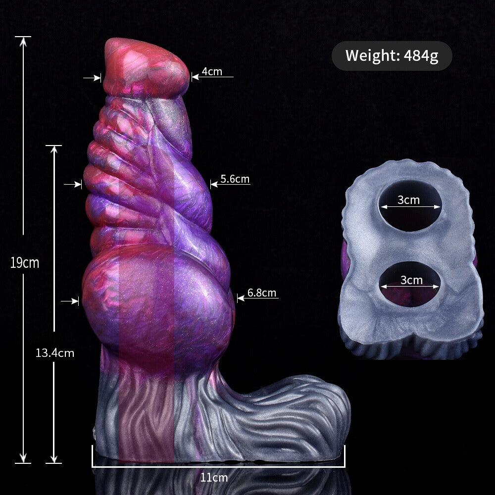 Rhaebus Penis Extender Sleeve – Huge Knot Fantasy Sheath - BeastGasm