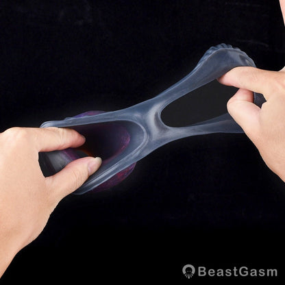 😈 Rhaebus Penis Extender Sleeve – Huge Knot Fantasy Sheath - BeastGasm