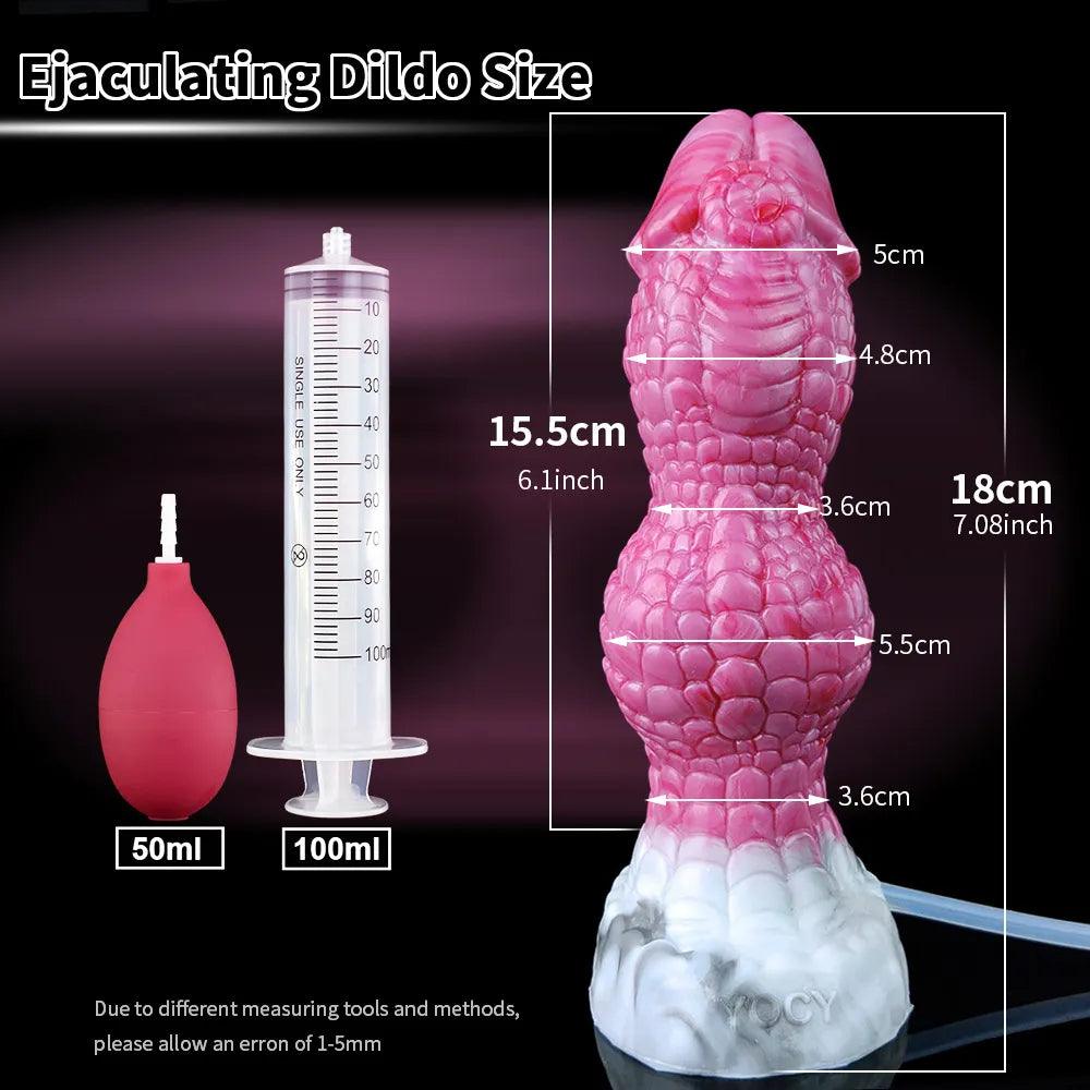 Rhaegal Squirting Dragon Dildo – 7” Silicone Fantasy Knot - BeastGasm