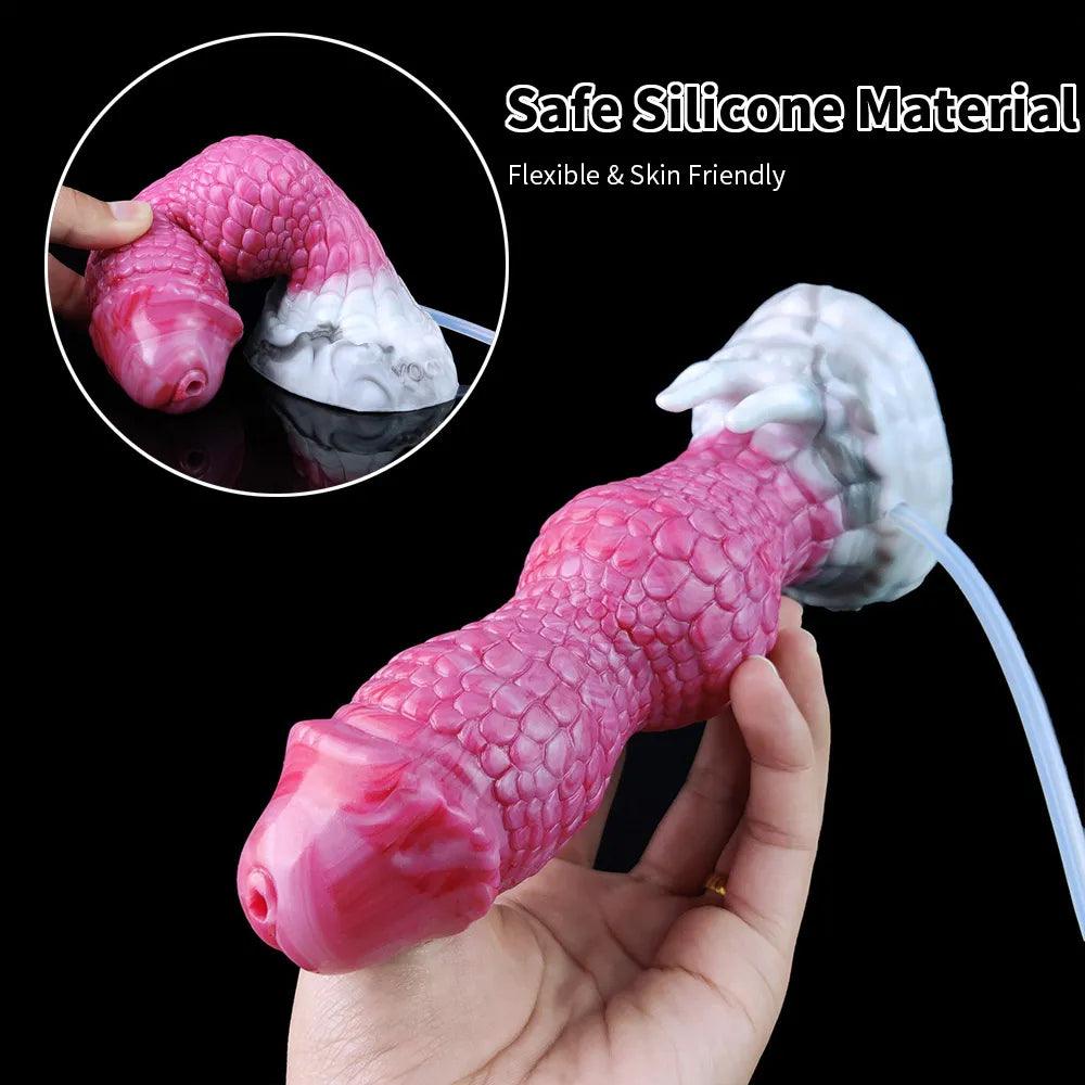 Rhaegal Squirting Dragon Dildo – 7” Silicone Fantasy Knot - BeastGasm