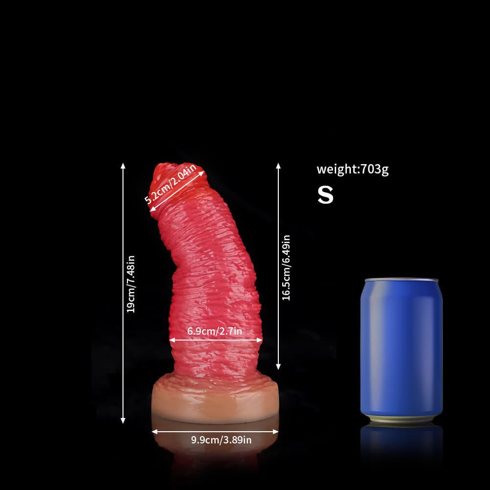 Rose Red Fantasy Dildo for Wild, Textured Pleasure - BeastGasm