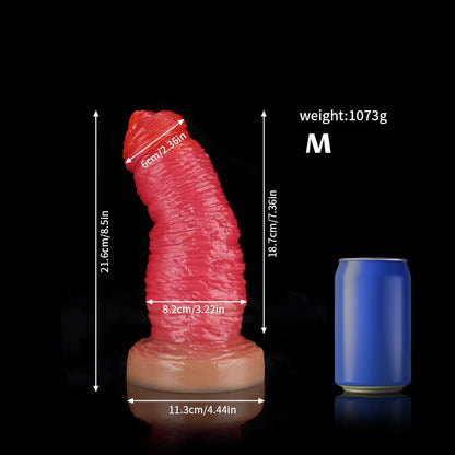 Rose Red Fantasy Dildo for Wild, Textured Pleasure - BeastGasm