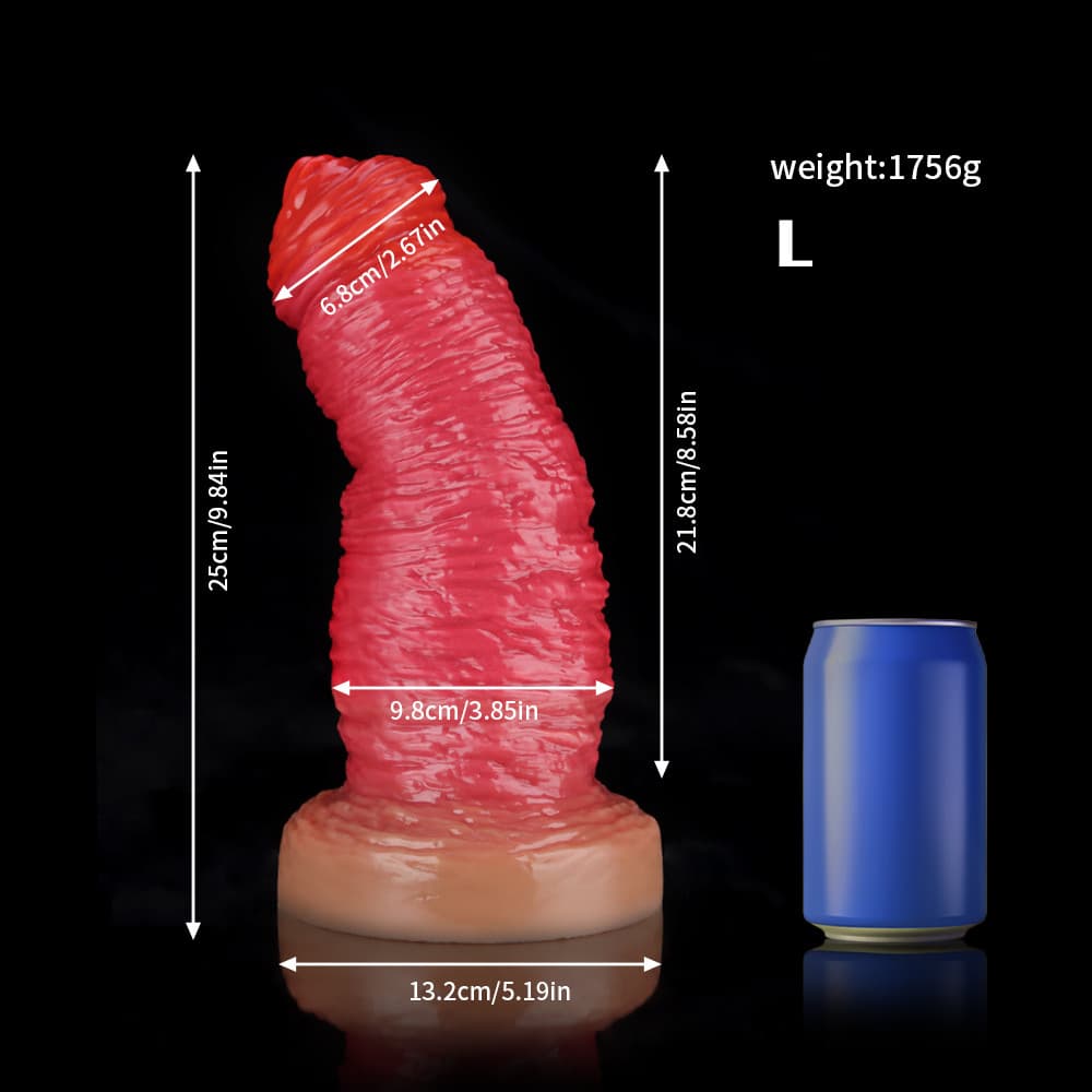 Rose Red Fantasy Dildo for Wild, Textured Pleasure - BeastGasm