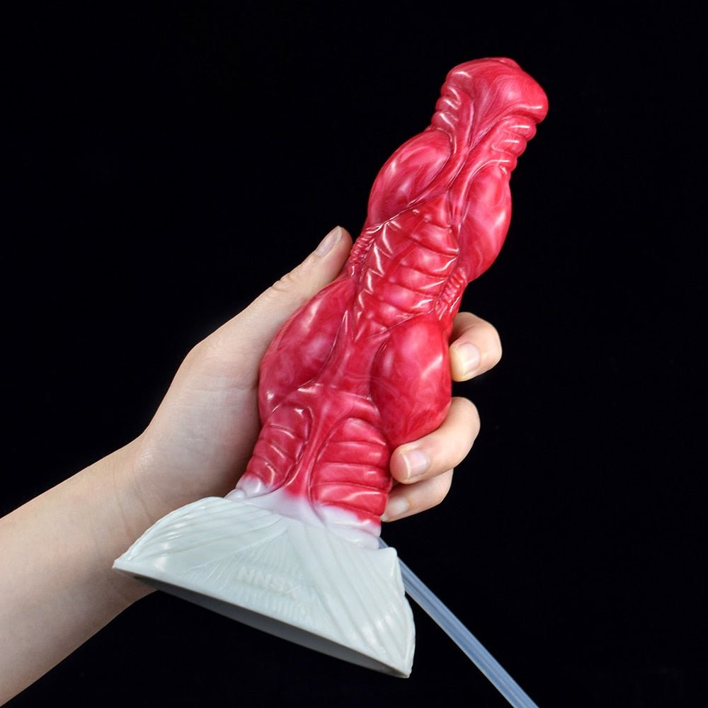 👽 Sadalas - 7.5” Alien Knot Dildo with Cum Tube & Suction Cup - BeastGasm