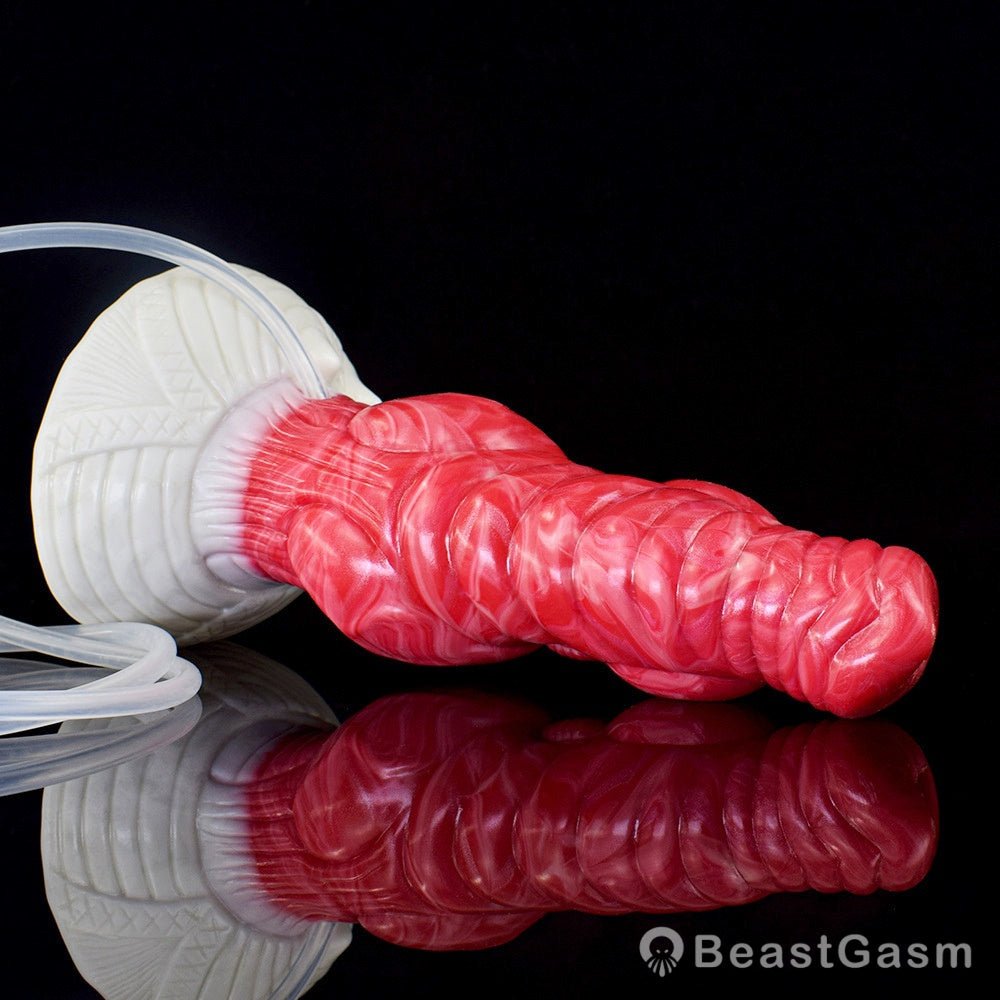 👽 Sadalas - 7.5” Alien Knot Dildo with Cum Tube & Suction Cup - BeastGasm