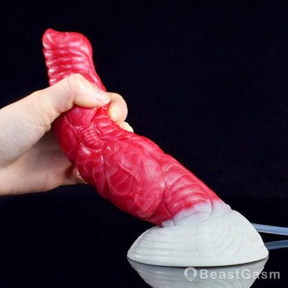 👽 Sadalas - 7.5” Alien Knot Dildo with Cum Tube & Suction Cup - BeastGasm